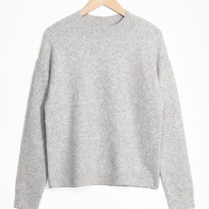 & Other Stories Cotton Blend Sweater in Grey